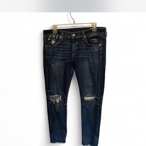 Rag & Bone Midnight Blue Cropped Jeans